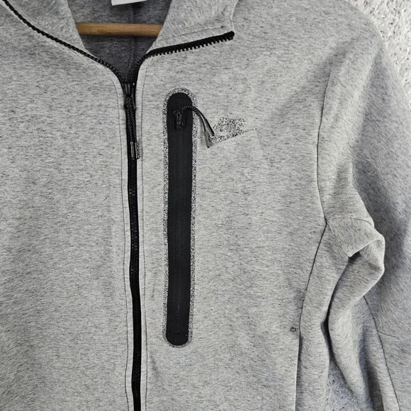 Nike Tech Fleece Hoodie Mens Small Grey Full Double Zip Sweatshirt DD4688-010 - Picture 14 of 16